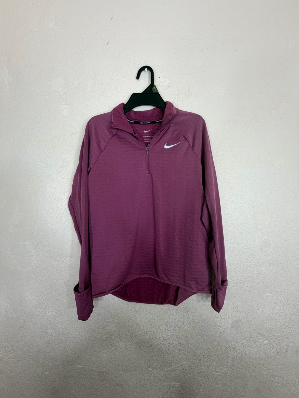 Nike Therma-FIT Run Half Zip Jacket - Thumbholes & Back Zip Pocket - Small